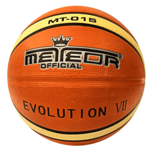 Meteor Official 015 Evolution VII Basketball Rubber Orange Size 7