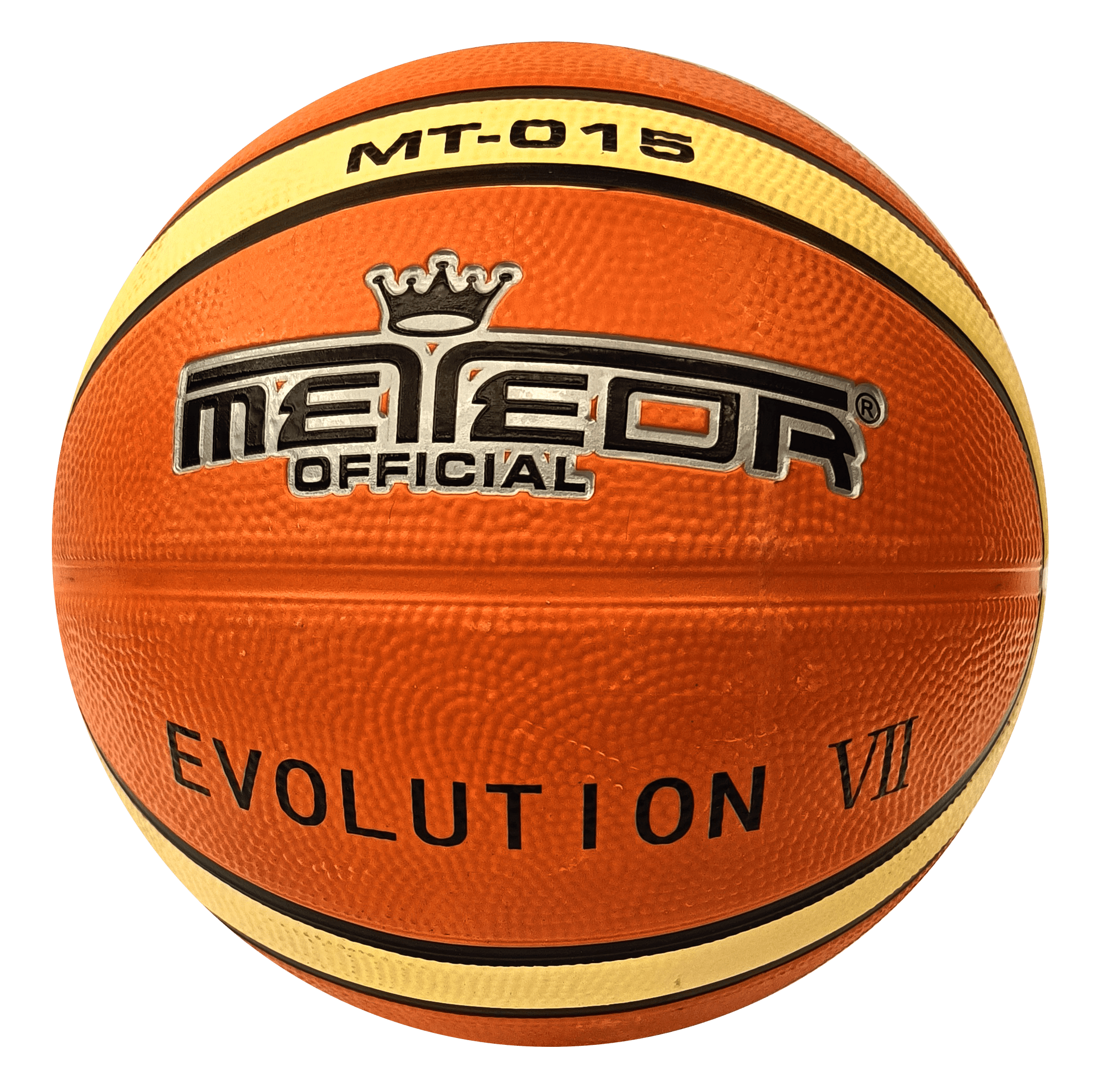 Meteor Official 015 Evolution VII Basketball Rubber Orange Size 7
