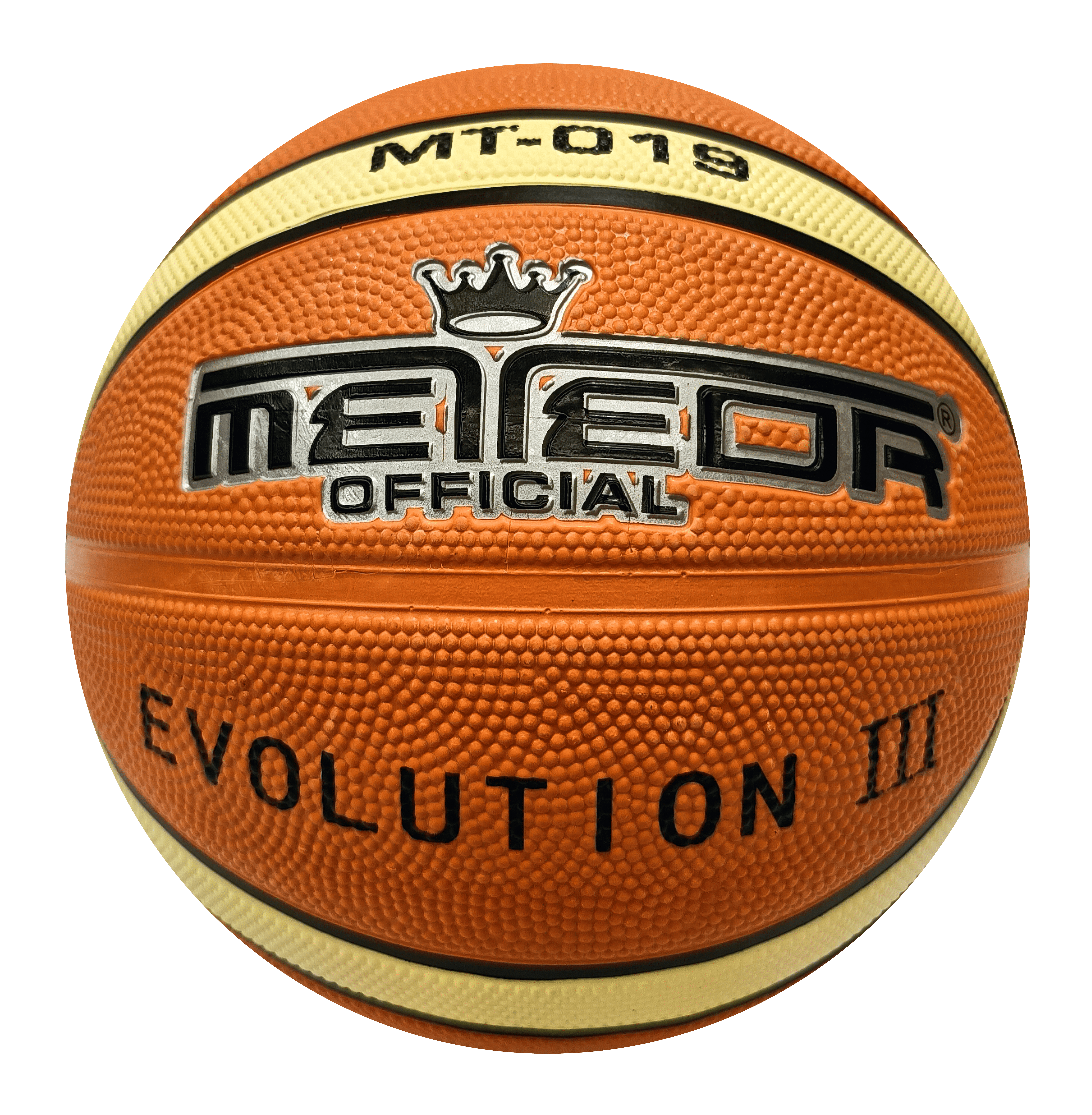 Meteor Official Evolution III Basketball Rubber Orange Size 3