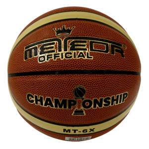 Meteor Official 6X Championship Basketball Leather Brown Size 6