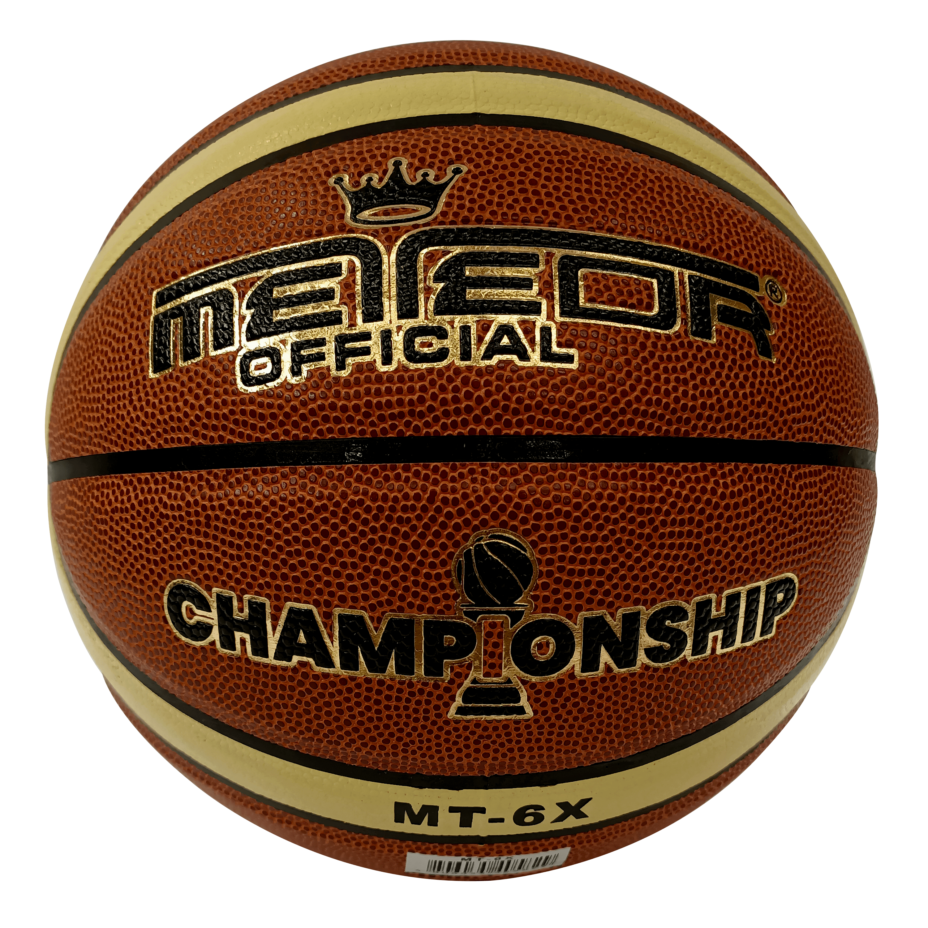 Meteor Official 6X Championship Basketball Leather Brown Size 6