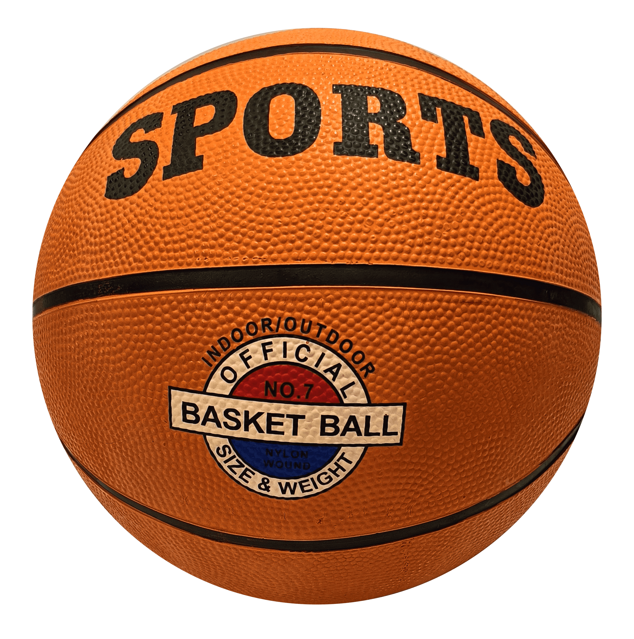 Meteor Official SB7 Sports Basketball Rubber Brown Size 7