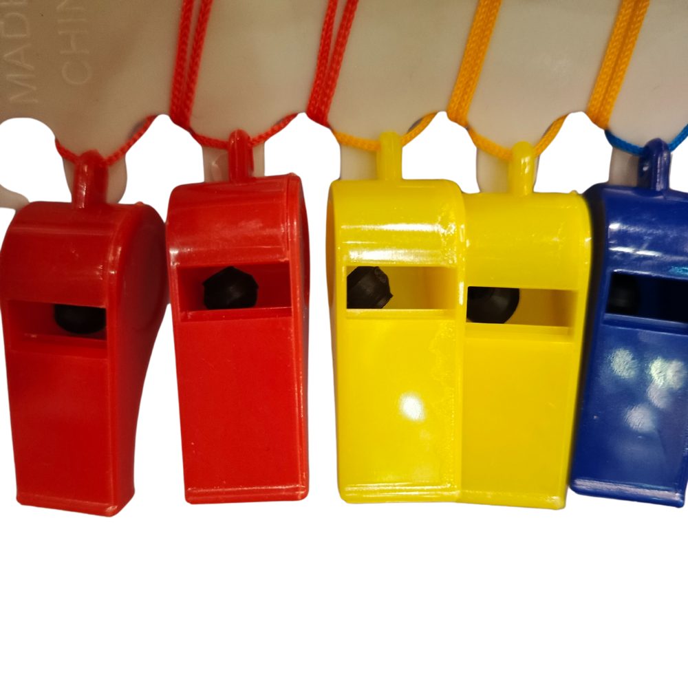 Pro Sport Plastic Whistle with Lanyard 10 pcs - Image 2
