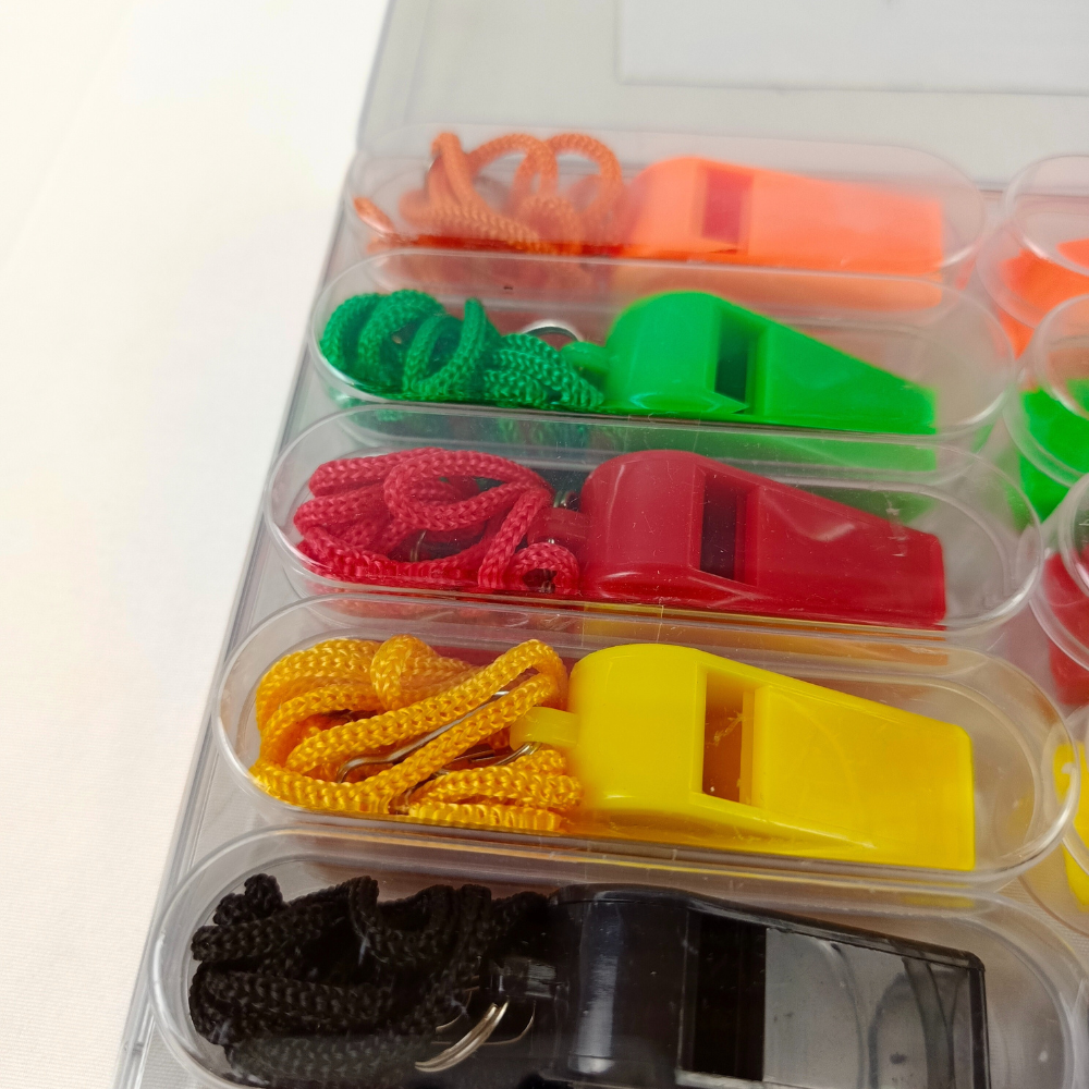 Pro Sport Plastic Whistle with Lanyard 10 pcs - Image 4
