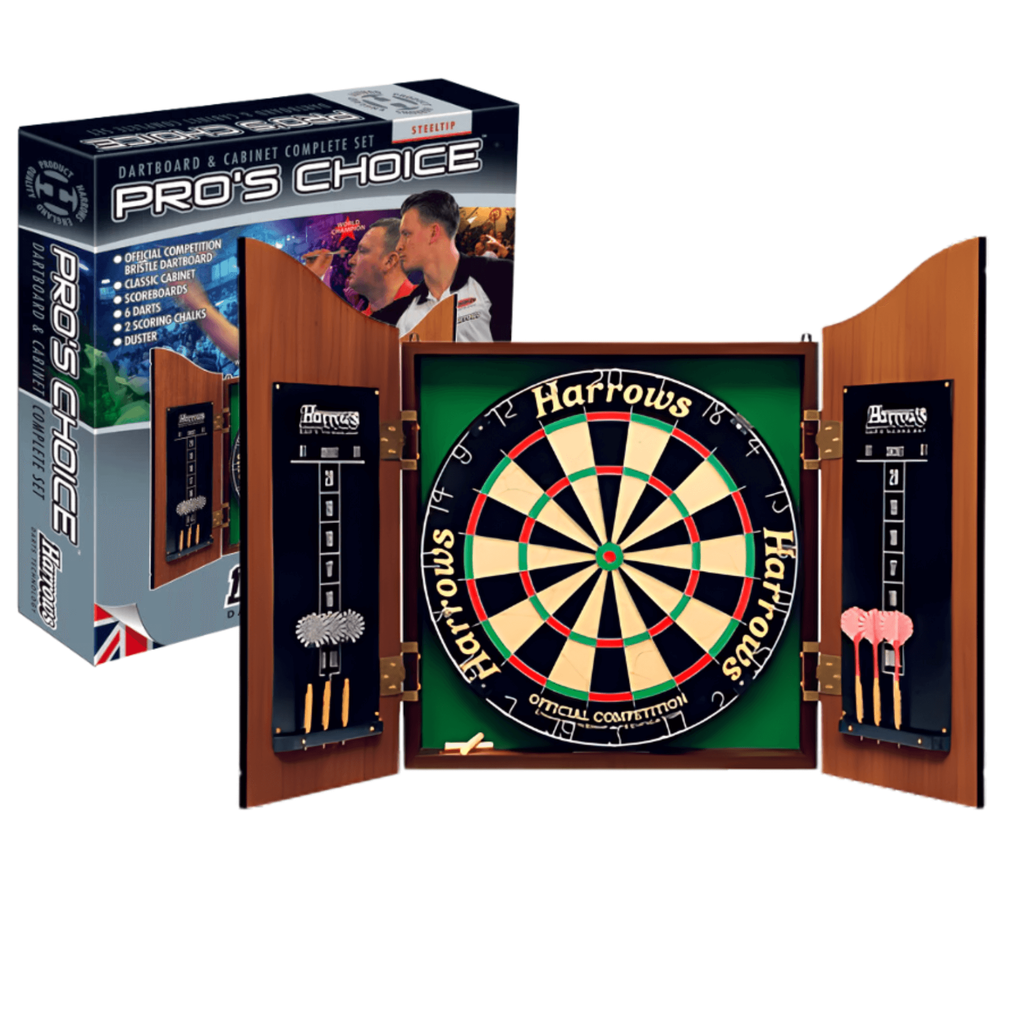 Dartboard & Cabinet Complete Set