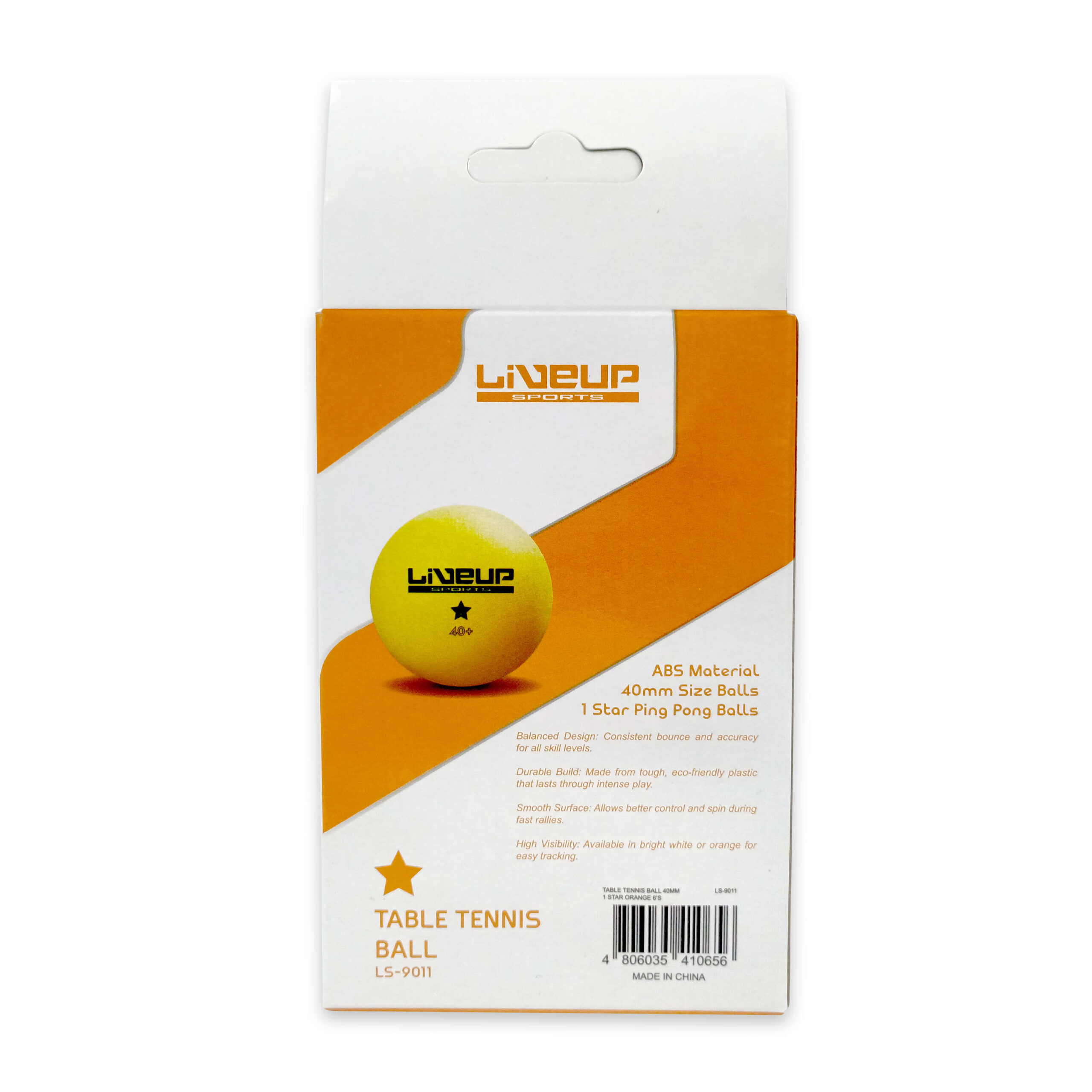 TABLE TENNIS BALL ORANGE 40mm