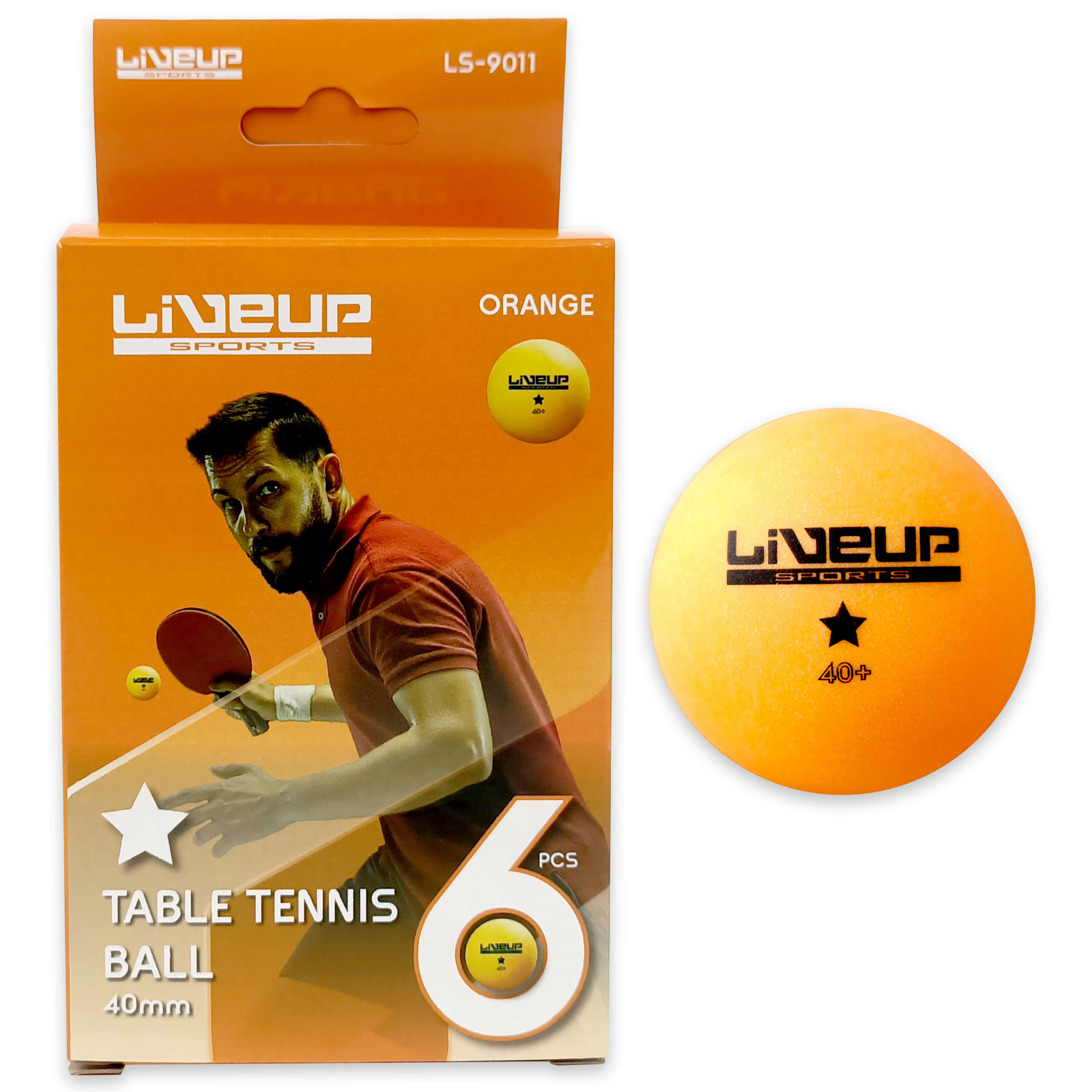 TABLE TENNIS BALL ORANGE 40mm