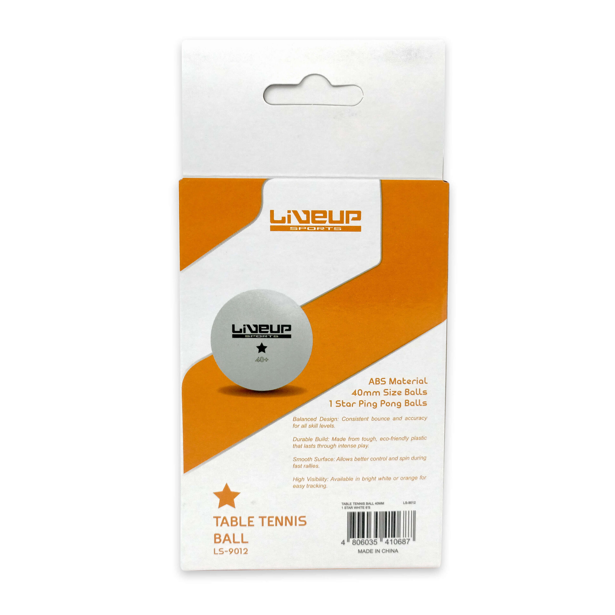 TABLE TENNIS BALL WHITE 40mm