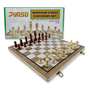 JUNSD WOODEN MAGNETIC CHESS SET